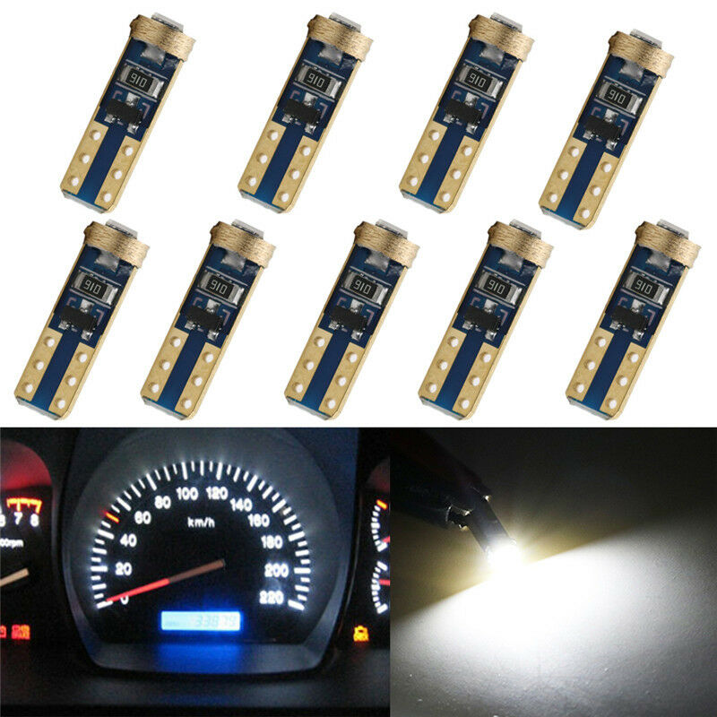 10X T5 OSRAM 3030 Canbus 37 70 73 74 W5W LED 1SMD White DashboradLightBulb12V BD