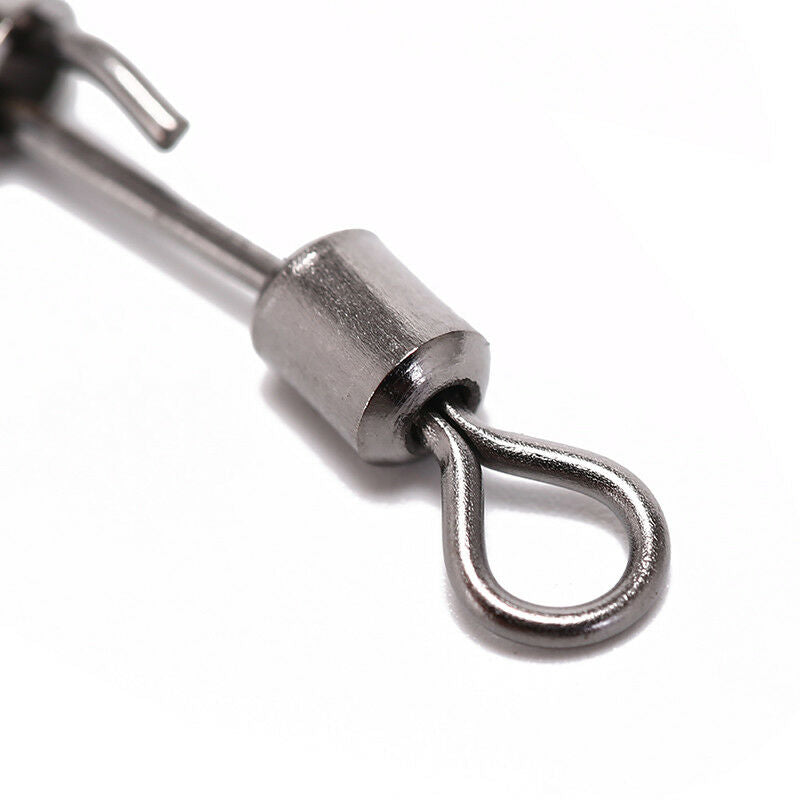 10x Steel Quick Lock Swivels Interlock Snap Fishing Lure Tackles Carp FishinBDA