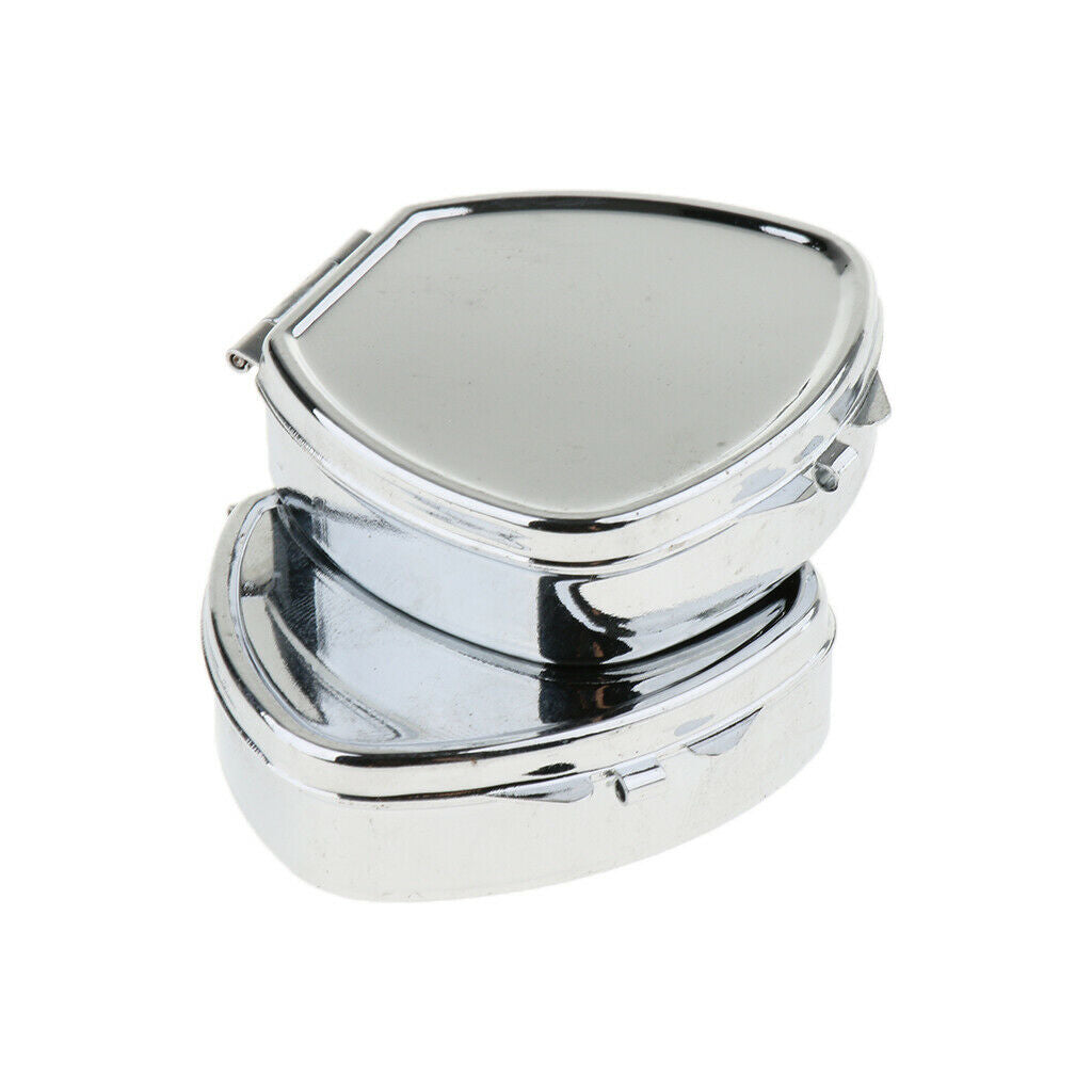 2 PCS Mini Travel Metal Pill Box Medicine Organizer Container Storage Box 03