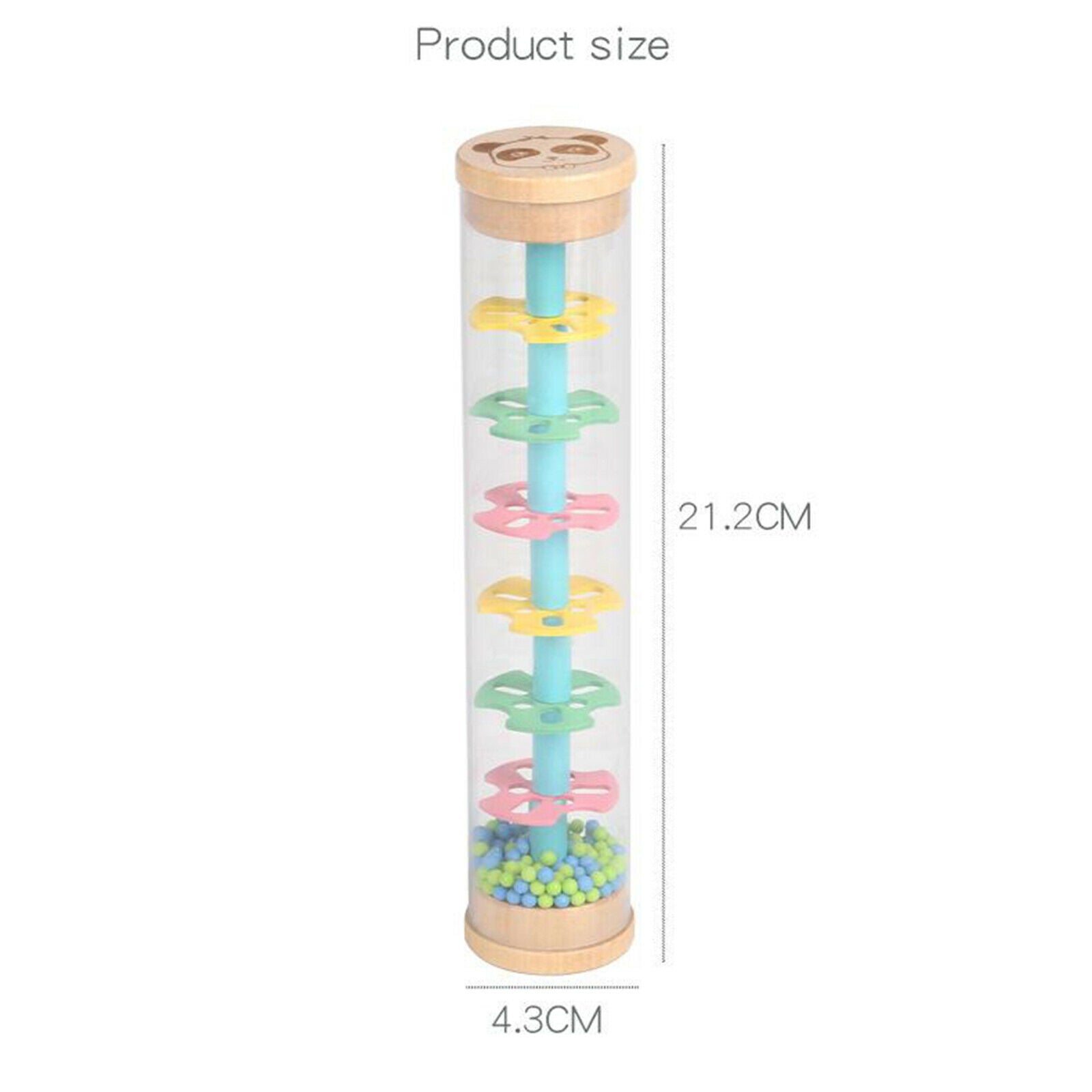 Rain Sound Tube Fun Puzzle Wooden Color Rain Sound Bar Colorful Raindrop Sound