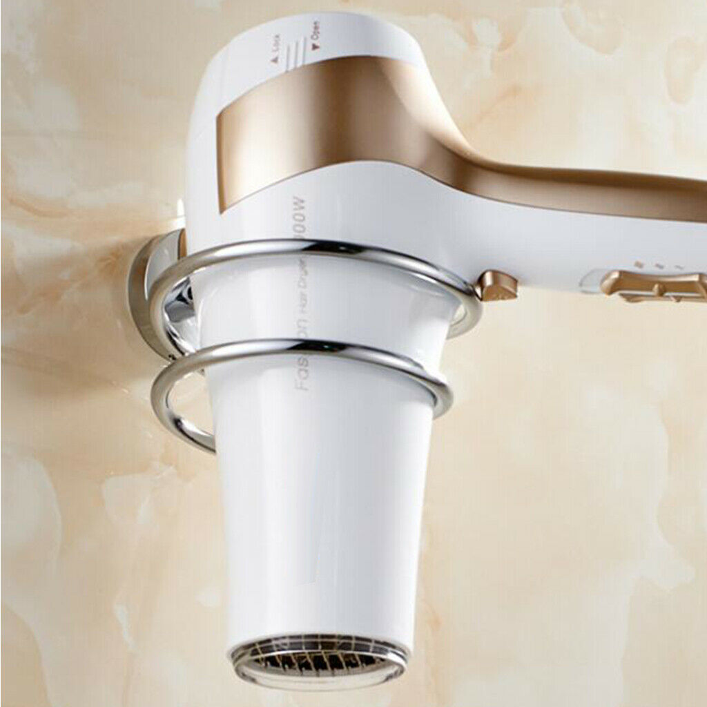 High Quality Stainless Steel Hair Dryer Holder Extra Large Rim Design ,Fits Most