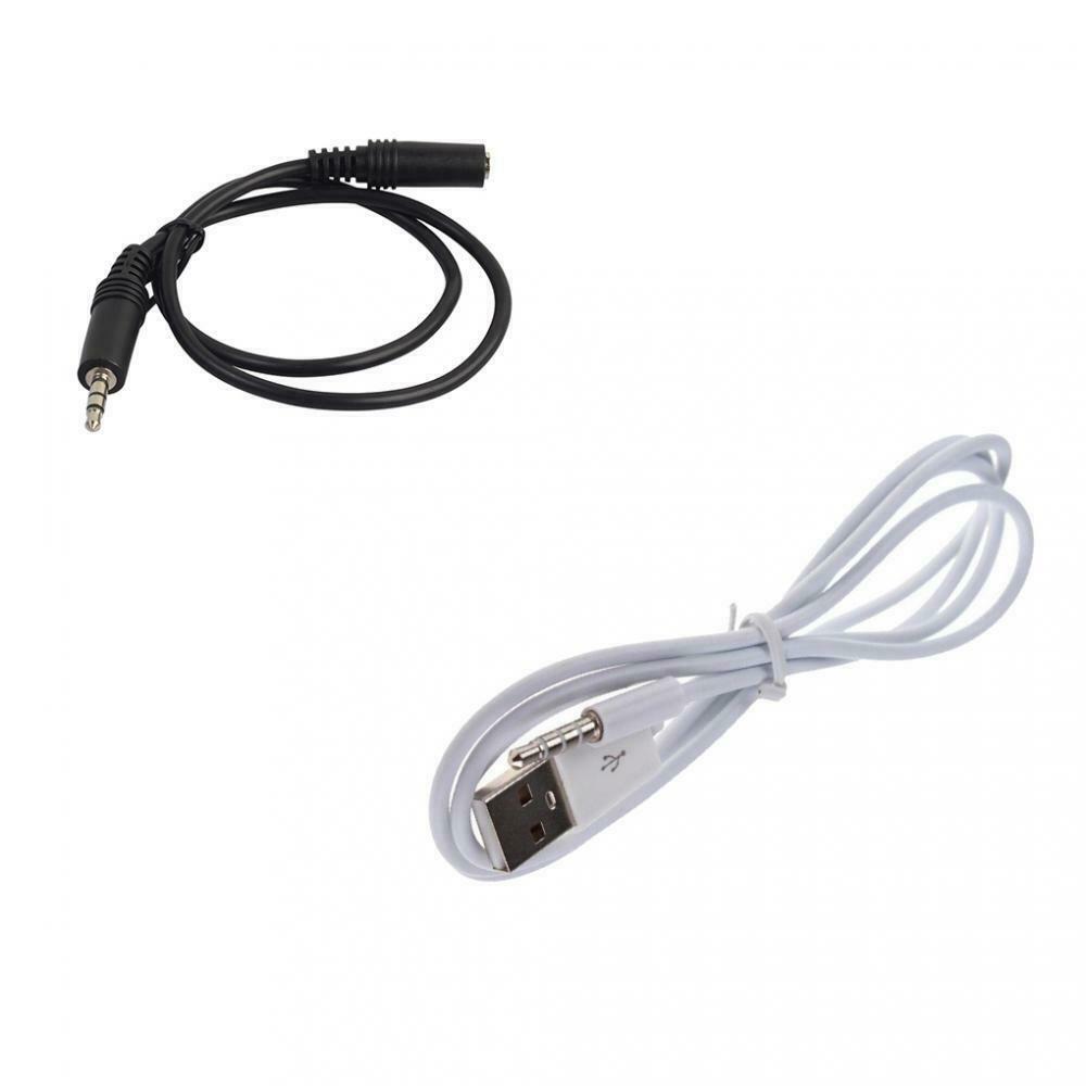 Universal 3.5mm Male to Female Extension Cable and 3.5mm M to USB 2.0 M Stereo