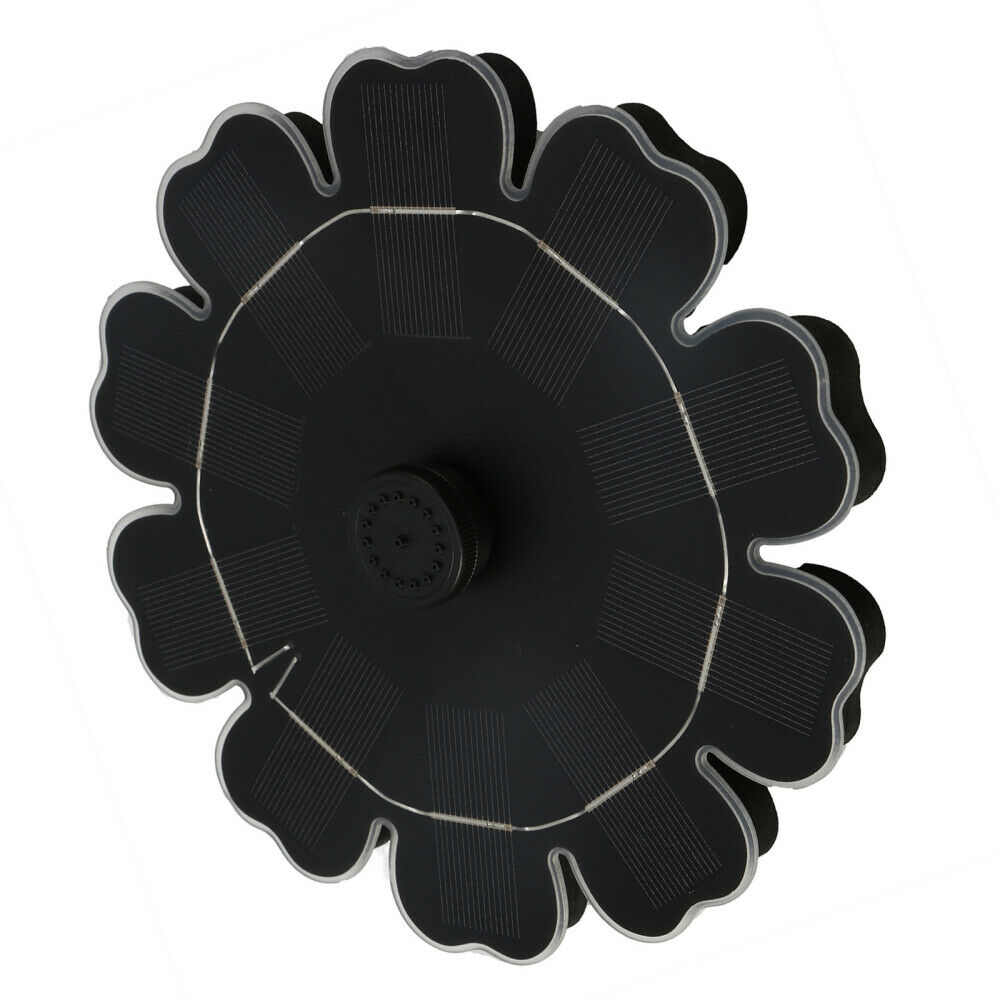 Solar Fountain Pump Ground-Inserted Fountain Petal Fountain w/4 Nozzles Garden