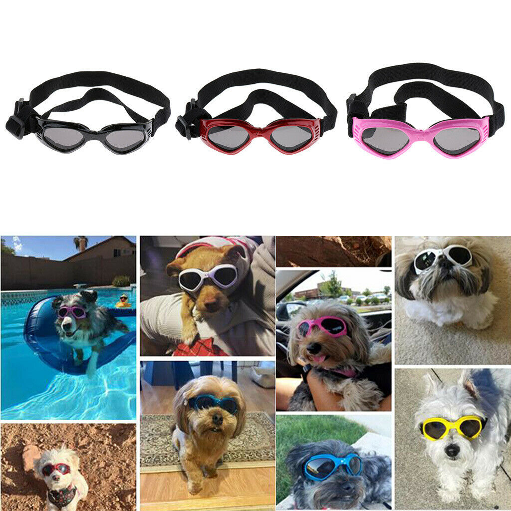 2 Pieces Folding Dog Goggles Eye Wear Protection Waterproof Pet Sunglasses for