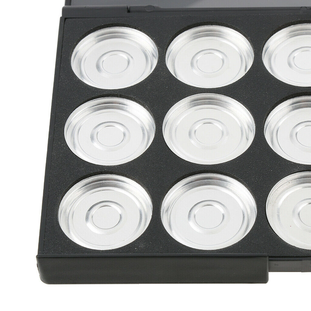Empty Cosmetics Eyeshadow Blush Aluminum Palette Makeup Pans Black