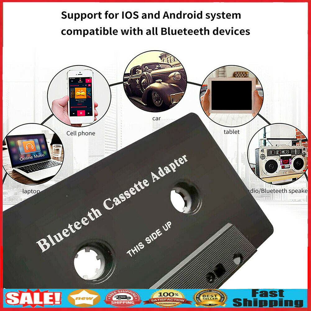 Bluetooth 5.0  Universal Cassette Audio Car Tape Aux Stereo MP3 Music Adapter