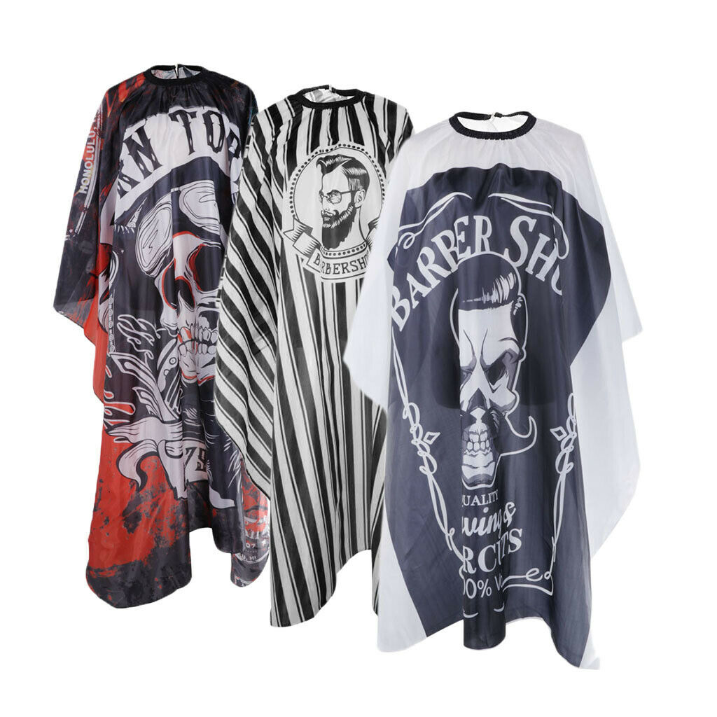 3x Nylon Barber Stylist Cuttings Capes Waterproof Styling Coloring Gown Wrap