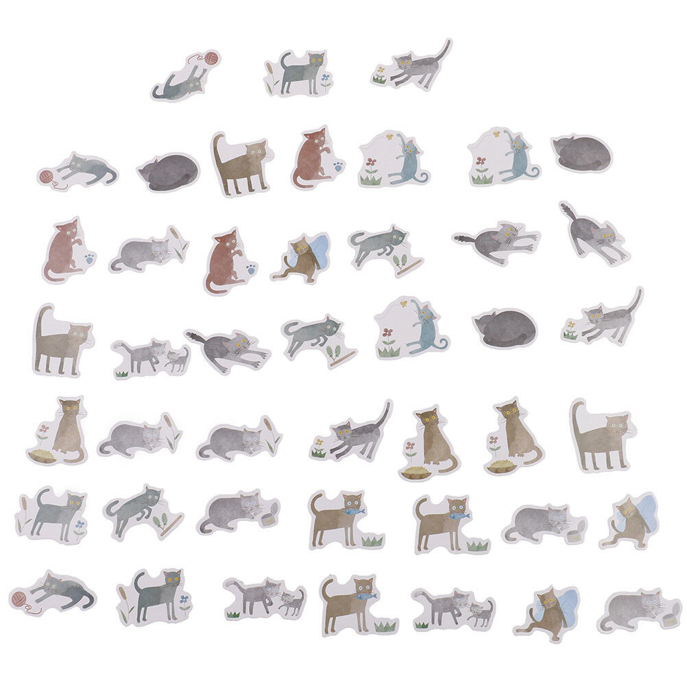 45pcs cat disease paper decor diy diary scrapbooking label sticke.l8