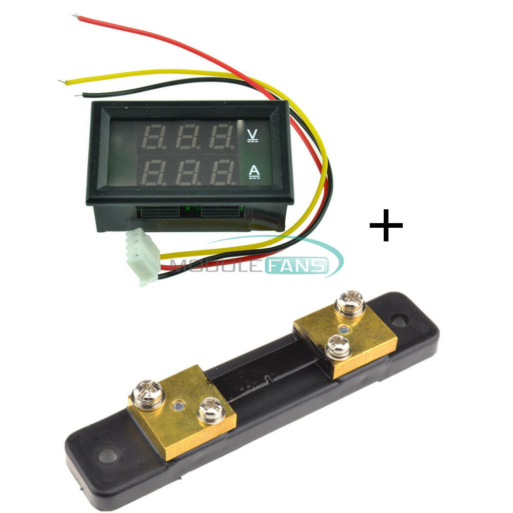 Digital LCD Current Power Meter Ammeter Voltmeter 50A 75mV Shunt Resistor Shunt