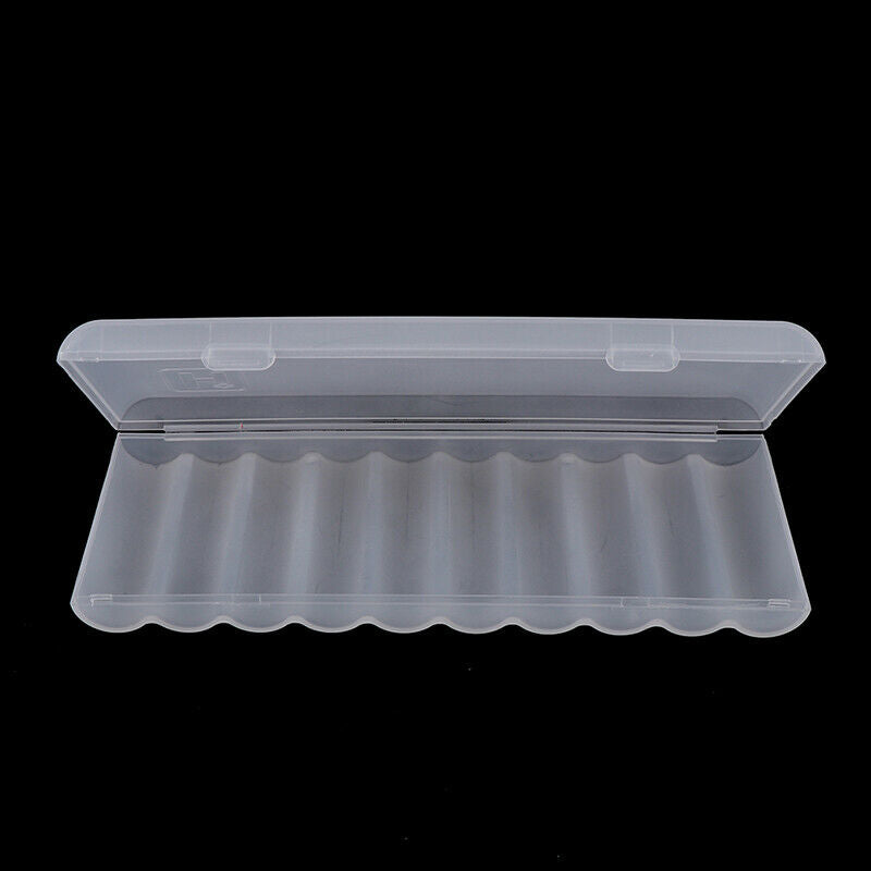1PC White 10 Grid Battery Holder Organizer Container AA Batteries Storage  Lt