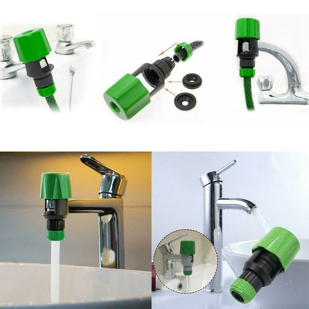 1x Kitchen Garden Hose Pipe Connector Rounds Square Mixer Multi Taps Adaptor AU