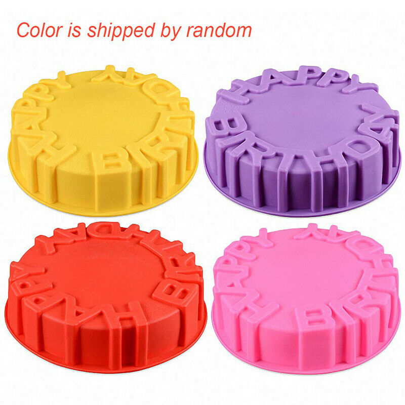 Round Silicone Cake Baking Mold DIY Birthday Bakeware Pastry Cake Decor T.l8