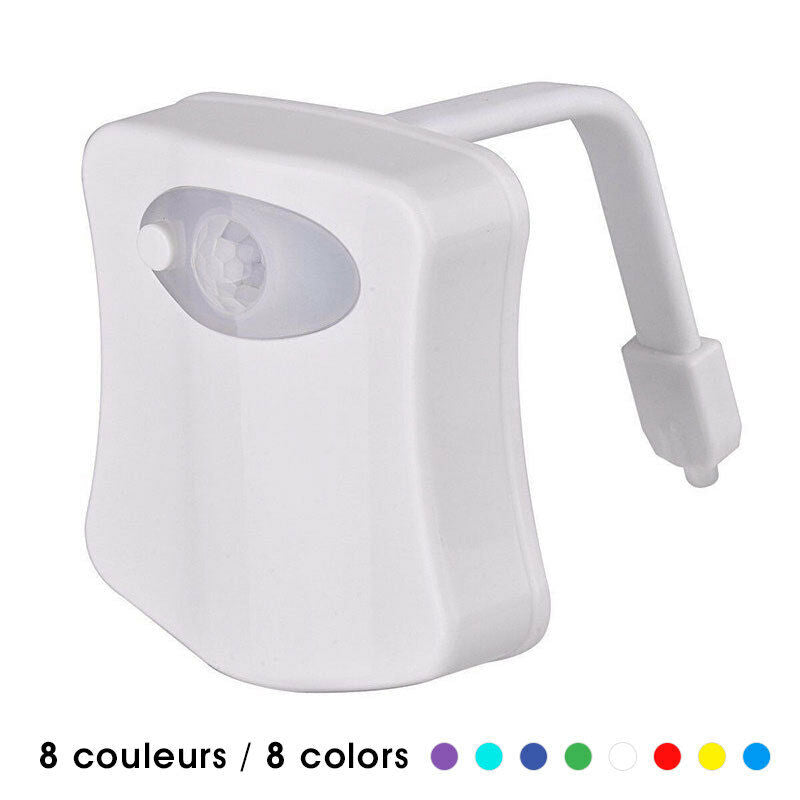 Night Light LED for Toilet Wc With Detector Movement 8 Colours Lighting New