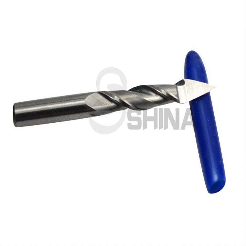 5Pcs 3mm 30 deg 0.1mm Tungsten Carbide Two/Double Flutes Spiral Engraving Bit