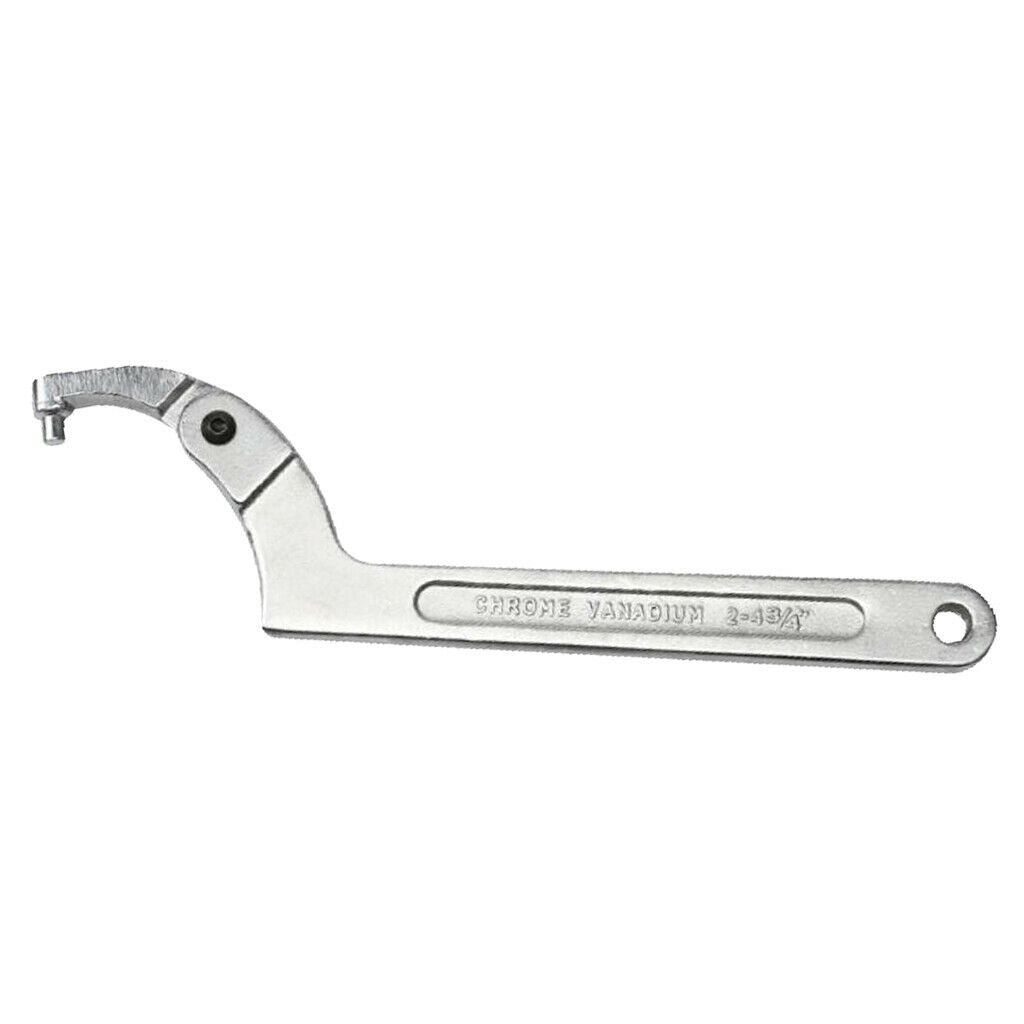 Adjustable Hook Wrench C Spanner 19-51mm Round Head Hand Tool for Nuts Bolt
