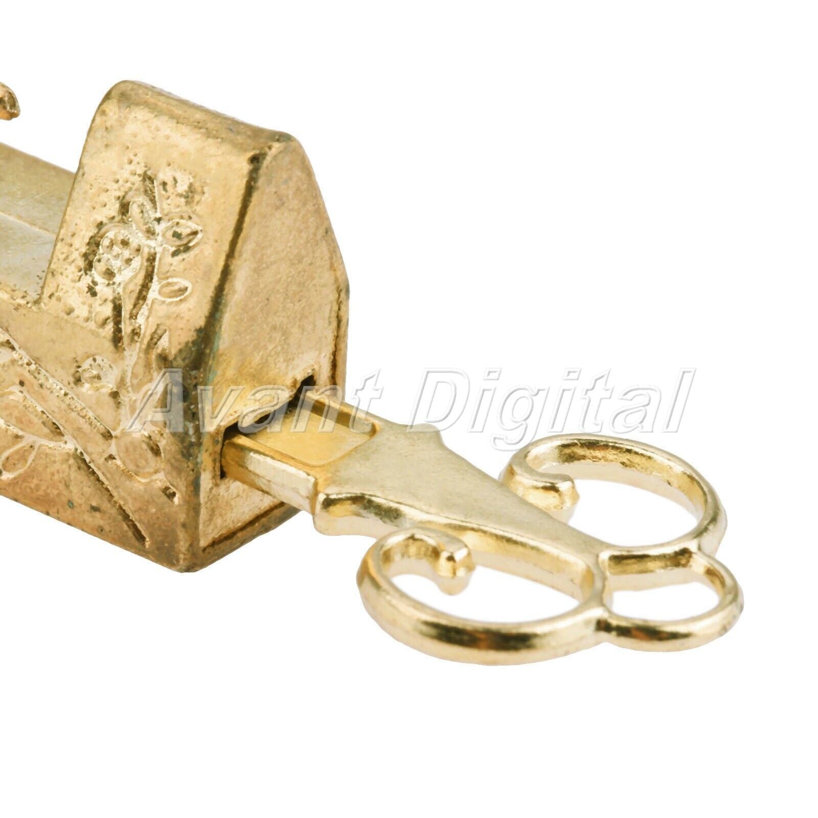 42*10*18mm Carve Flower Bird Padlock & Key Cabinet Jewelry Box Suitcase Hardware