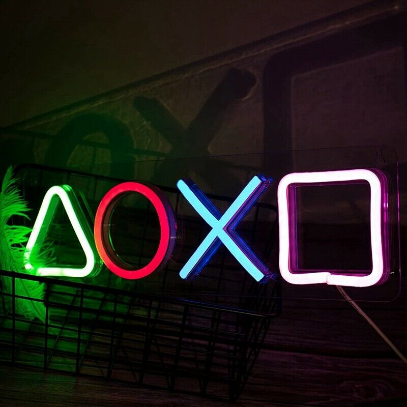 Gaming Neon Lights Signs for  Icon Bedroom Wall, USB Powered LED Neon Light foM7