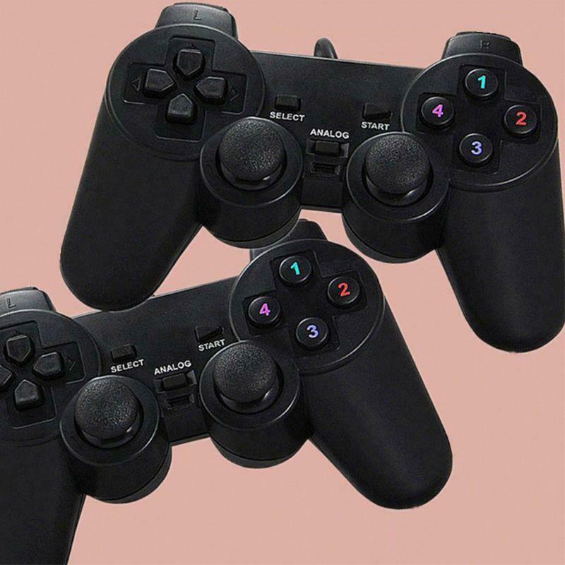 USB Wireless Double Handle Game Controller Joystick Vibration Gamepad for PC