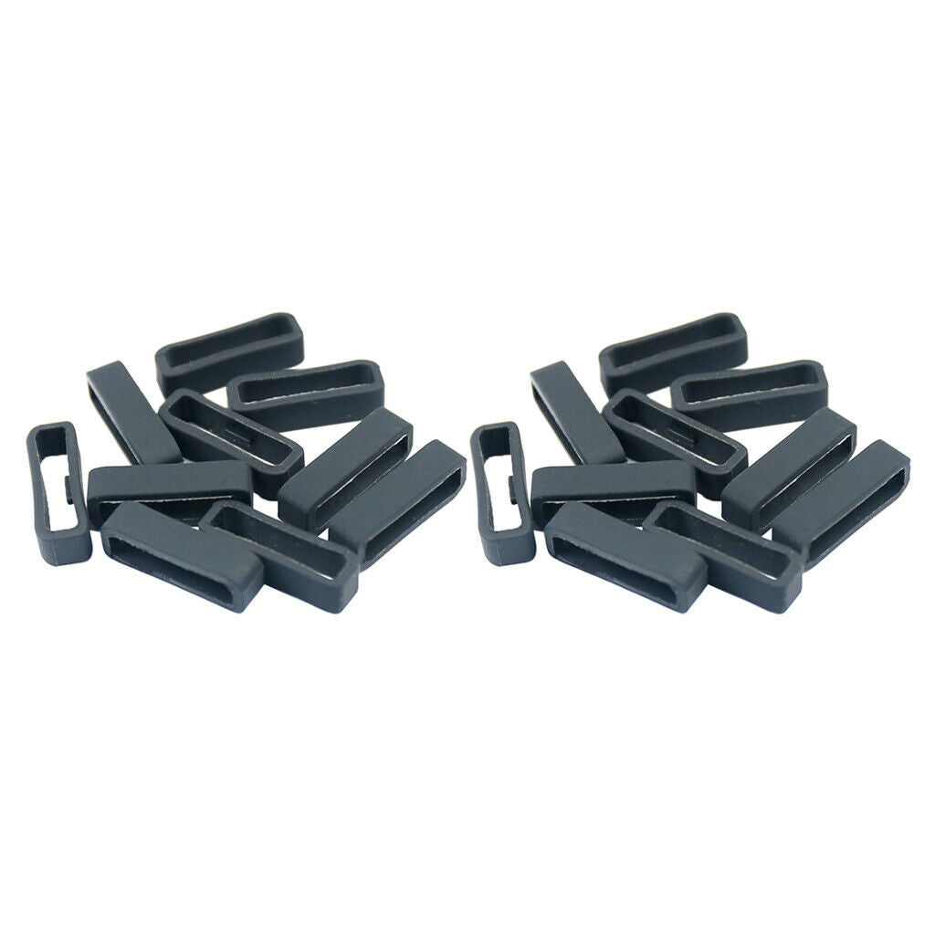20 Pieces Silicone Fastener Rings for Garmin Fenix 5/5s/5x Series 235 22mm