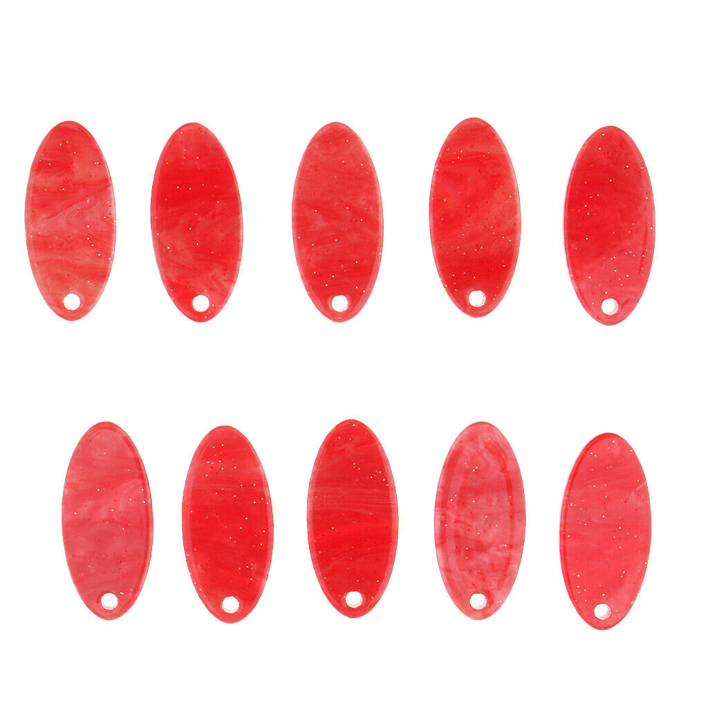 10Pcs Acetate Acrylic Oval Pendant DIY Earring Jewelry Accessories Red