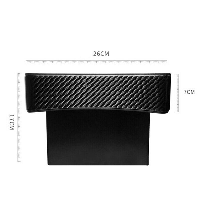 1PCS Carbon Fiber Car Front Seat Side Catch Box Console Storage Organizer Pocket