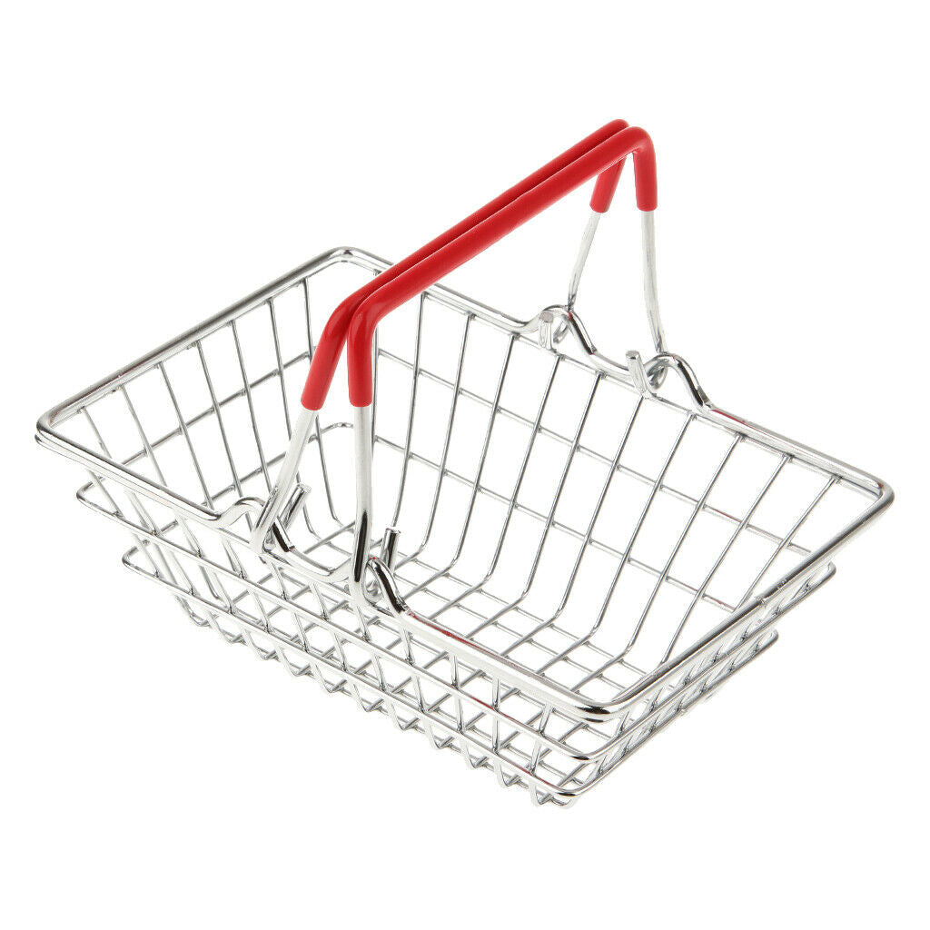 Mini Shopping Hand Basket Kids Toys Red S