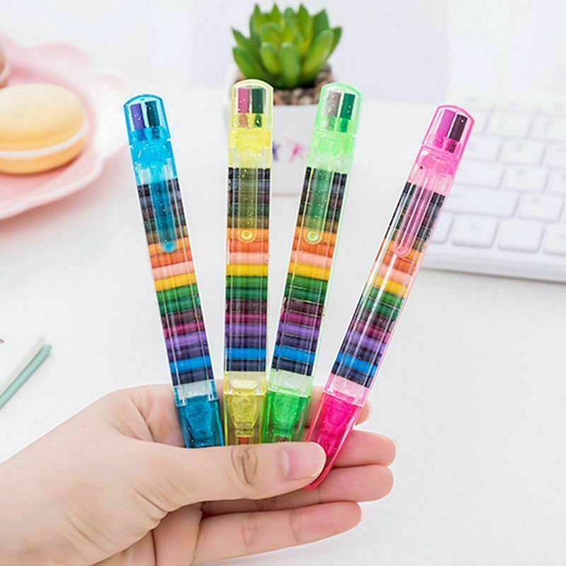 20 Colors Kids Crayons Paint Drawing Pen DIY Art Painting Office Supplies Gift