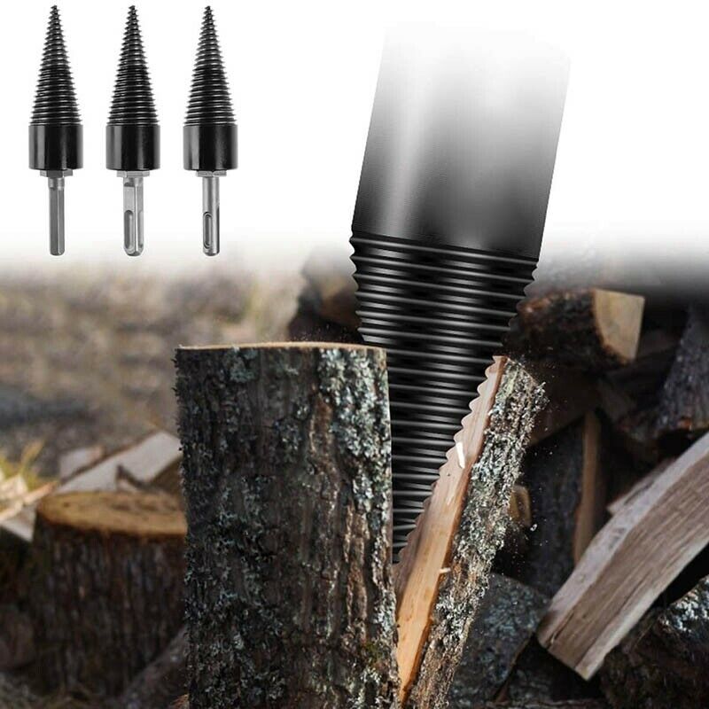 3Pcs 42MM Wood Splitter Drill Bit Removable Log Splitter Drill Bit Firewood KiU9