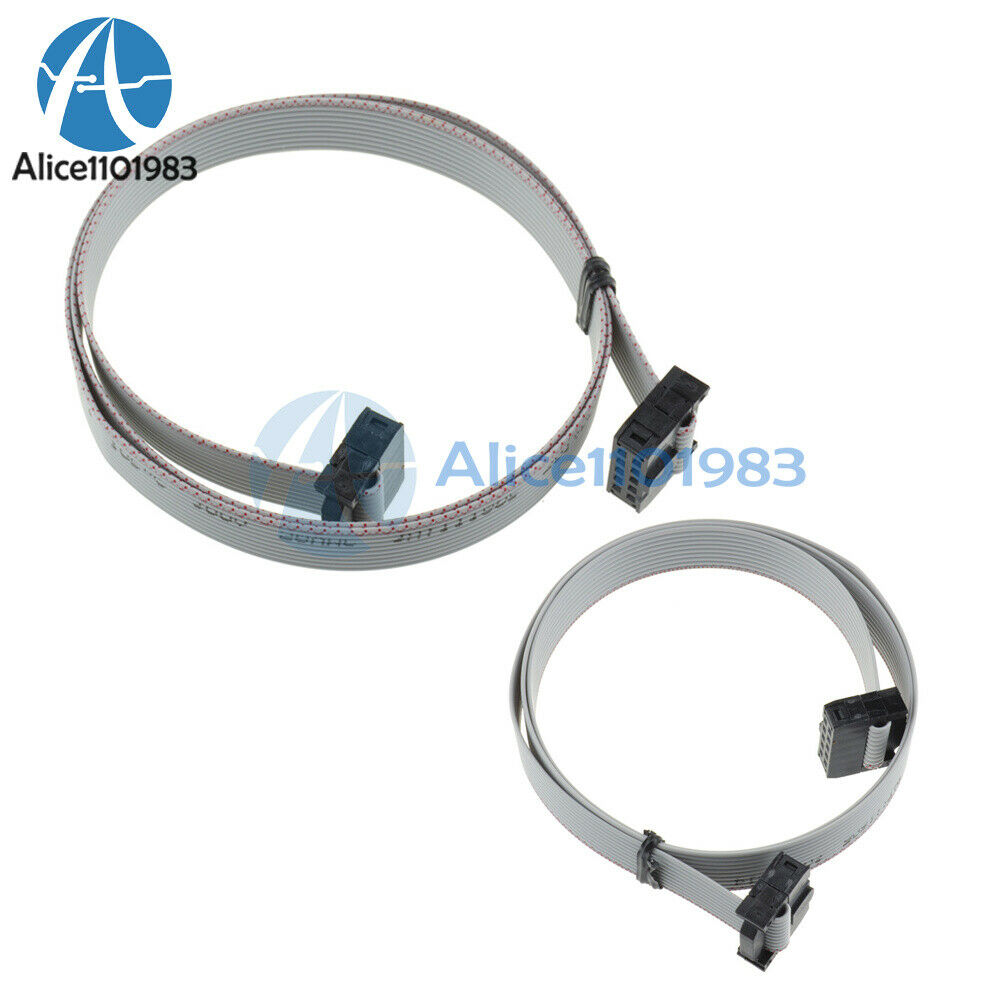 5PCS 70CM 10Pin USBISP USBASP JTAG AVR Download Wire 10P Ribbon Cable 2.54mm