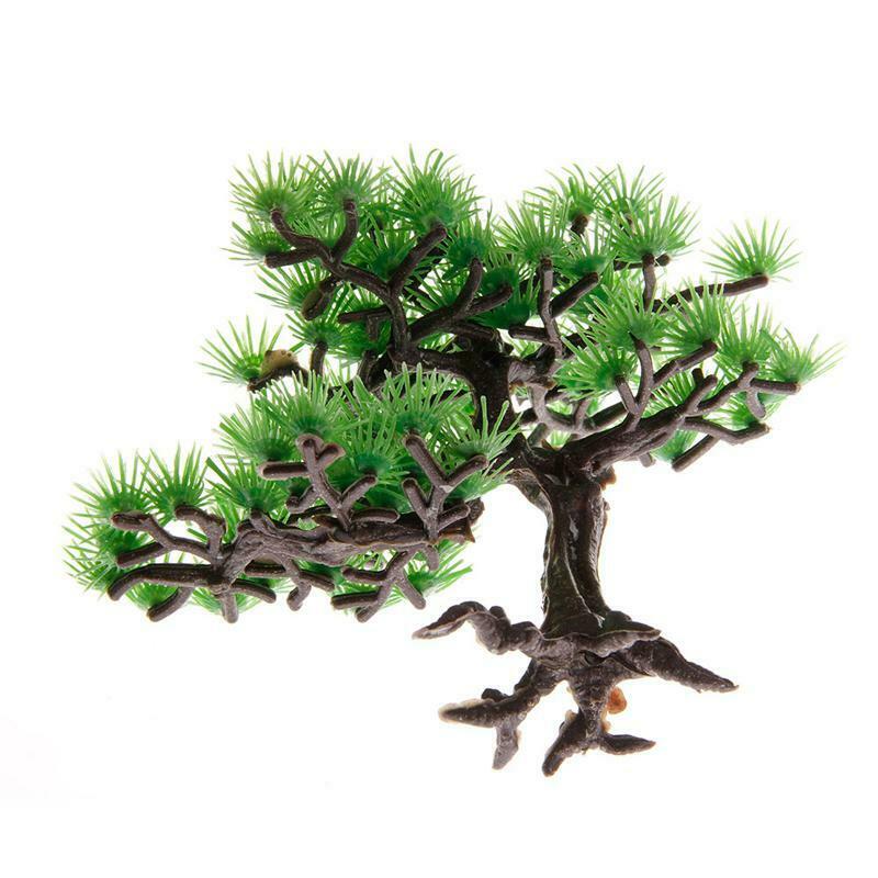 Aquarium Artificial Plants Plastic Pine Fish Tank Accessories Bonsai Decoration