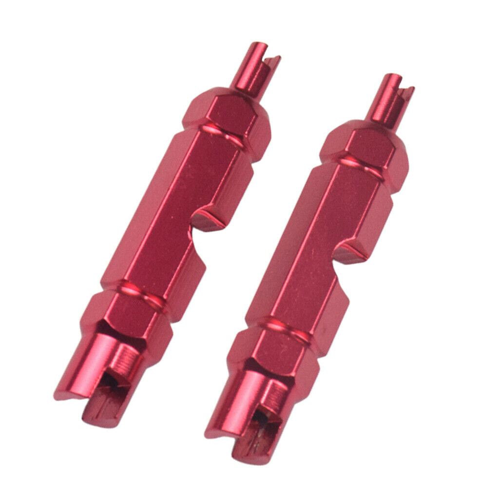 2 Aluminum Alloy Valve Core Removal Wrench MTB Bike Bicycle Accessories Red
