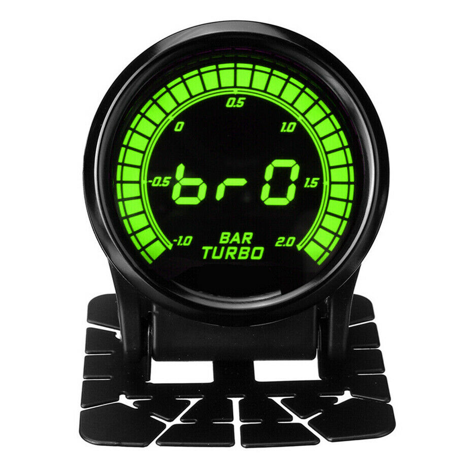 2'' 52mm Car Turbo Boost Pressure Press Gauge Meter Digital LED Display -1~2 BAR