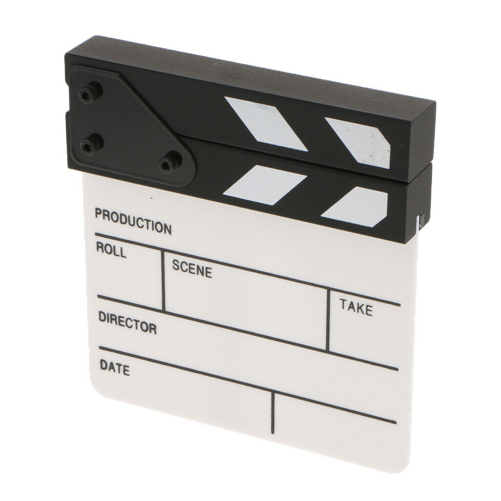 Prettyia Role Play Clapboard Chalk Clapper Board TV Film Movie Props Acrylic