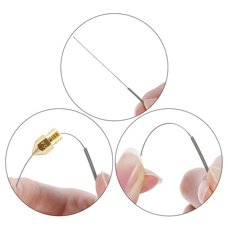 23Pcs Nozzle Cleaning Kit 0.4Mm Mk8 Nozzle 0.35Mm Cleaning Needle Tweezers WreE8