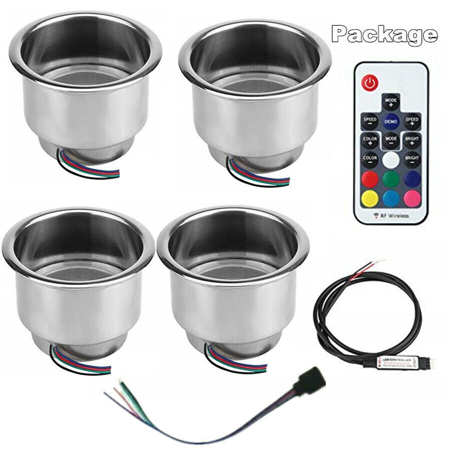 3PCS Stainless Steel Cup Drink Holder For Boat Yacht Truck Car Apartment RV