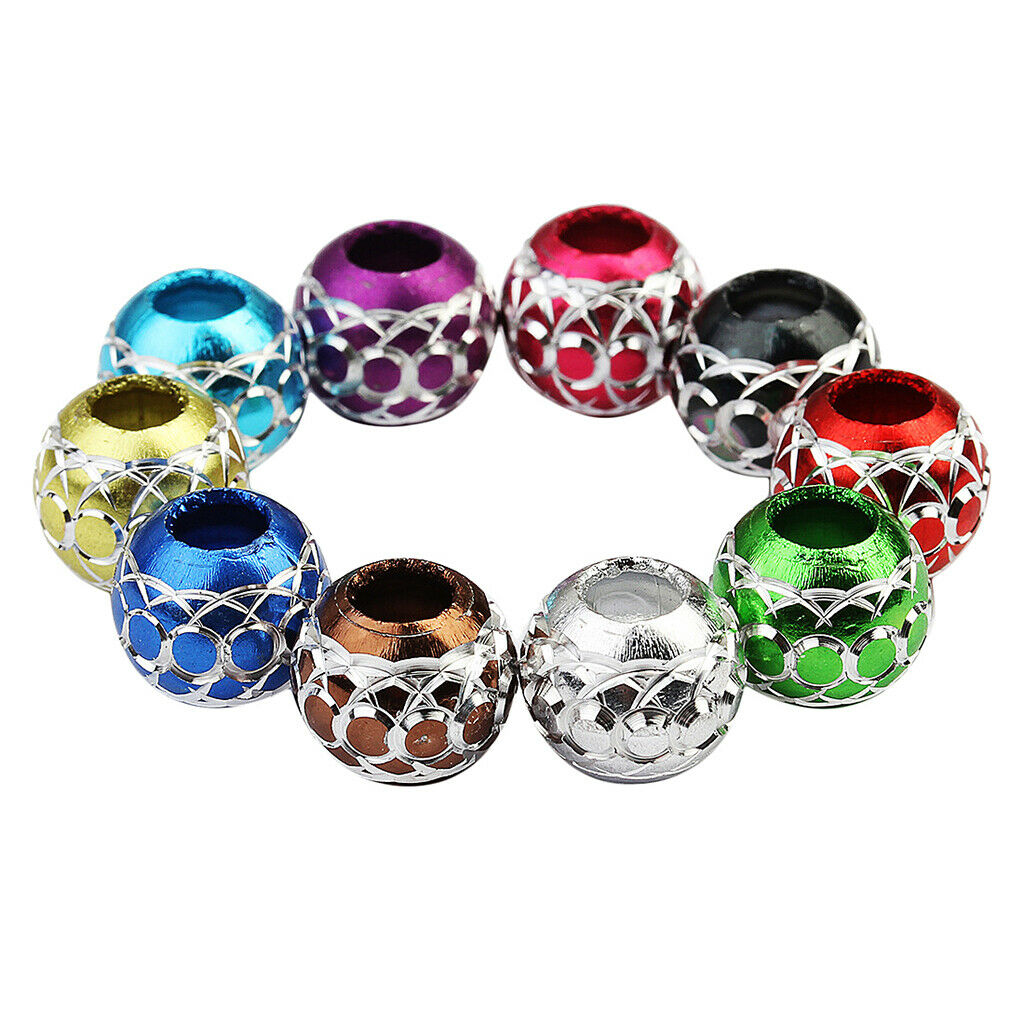 30 Pieces Mixed Beads Large Aluminum Beads Loose Beads Findings