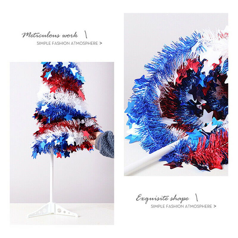 150cm Independence Day Flag Color Matching Retractable Tree Family Decoration
