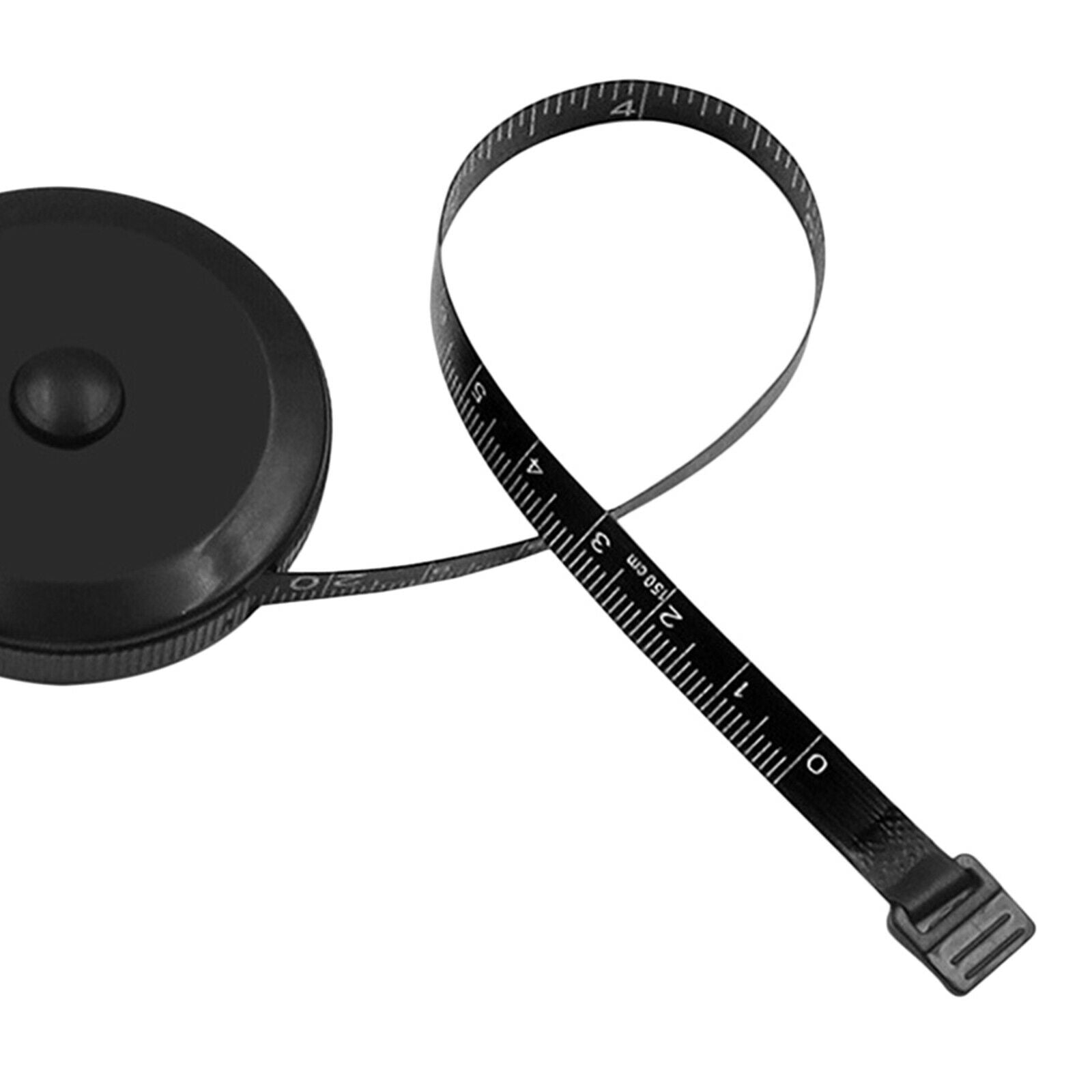 Portable Tape Measure Measuring for Body Measurements Black Dual Sided 150cm