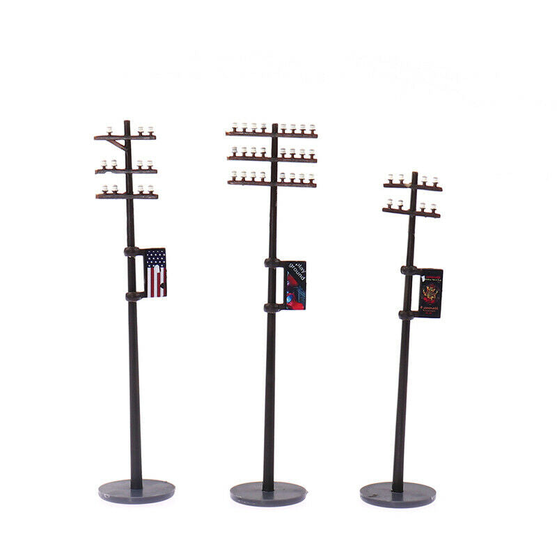 1:87 Mini Electric Line Pole for Train Railways Street DIY Accessories To.l8