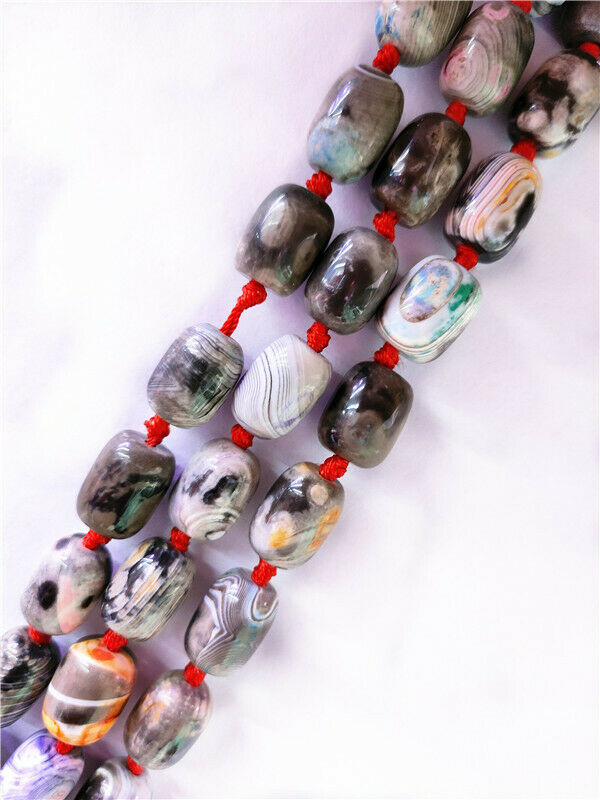 1 Strand 16x12mm Colorful Dream Fire Agate Barrel Loose Beads 15.5inch HH8550