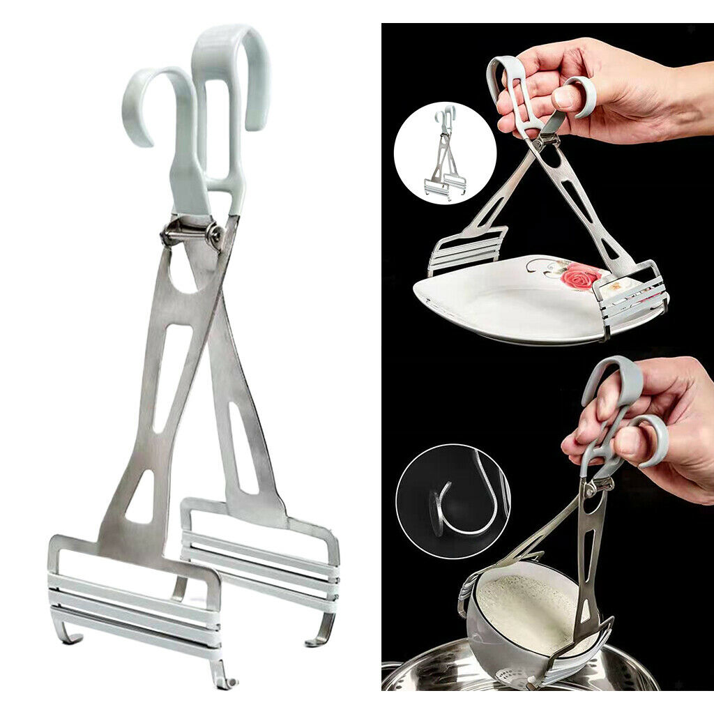 Foldable Dish Clip Bowl Clips Pan Tong Gripper Easy to Clean Accessory