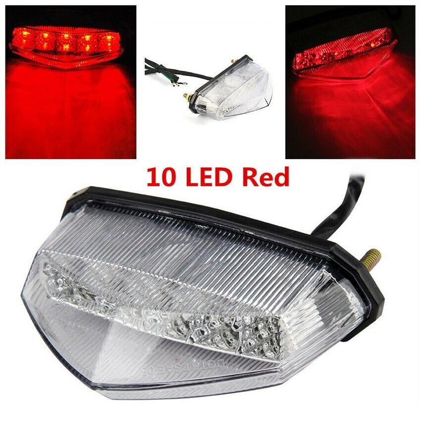 Universal 12V RED 10LED Motorcycle ATV Dirt Bike Brake Stop Running Tail Light
