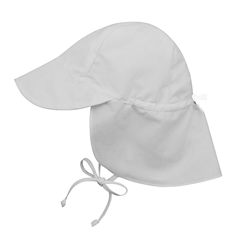 Kids Baby Boys Girl Flap Sun Protection Swim Hat   L Gray