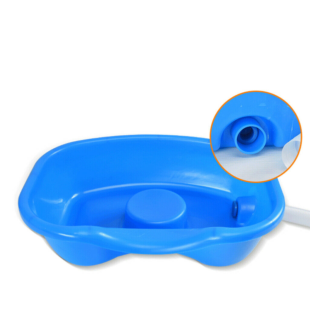 Stable Bed Shampoo Basin Shampoo Tray Mobile Shower for Hair Washing Blue