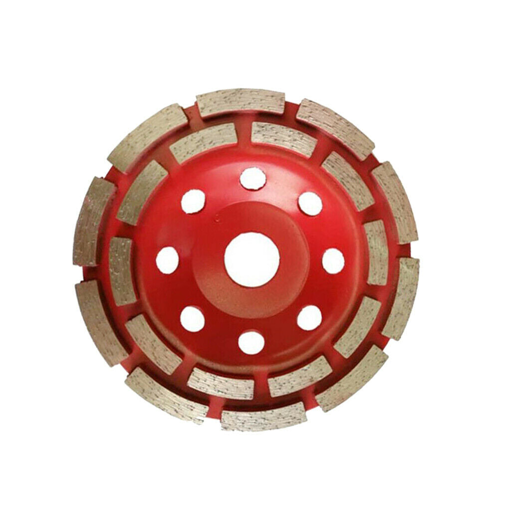 Double Row Diamond Grinding Cup Wheel Stone Marble Concrete Sanding Disc 5 Inch