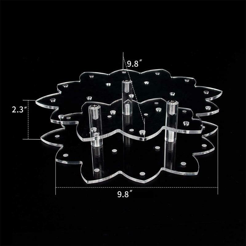19 Holes Flower Shaped Acrylic Lollipop Holder Stand Candy Clear Display Rack