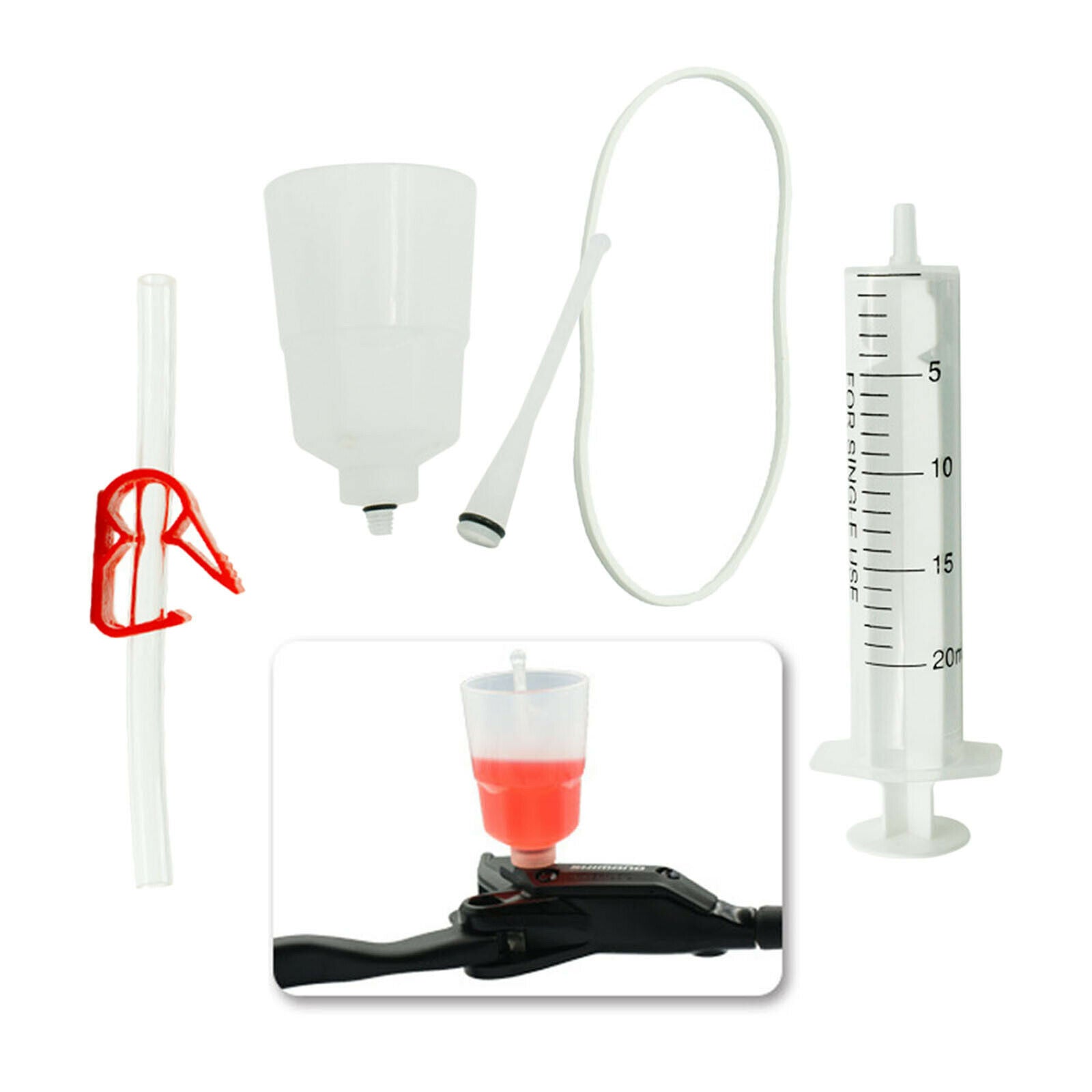 Bike Hydraulic Disc Oil Bleed Kit Mountain Bicycle Syringe Refill Filling