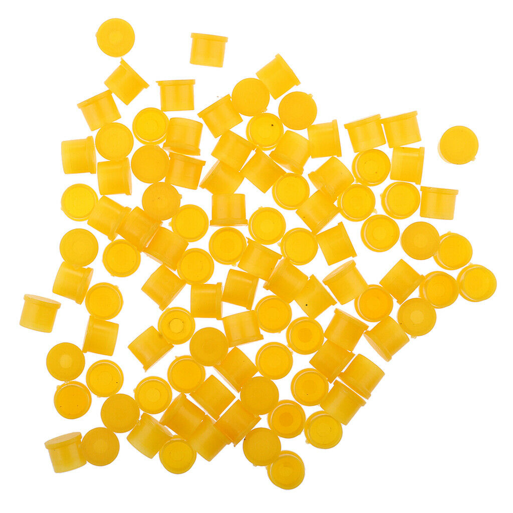 100pcs Yellow Plastic Covers Dustproof Dust  for SMA Female RF Connector