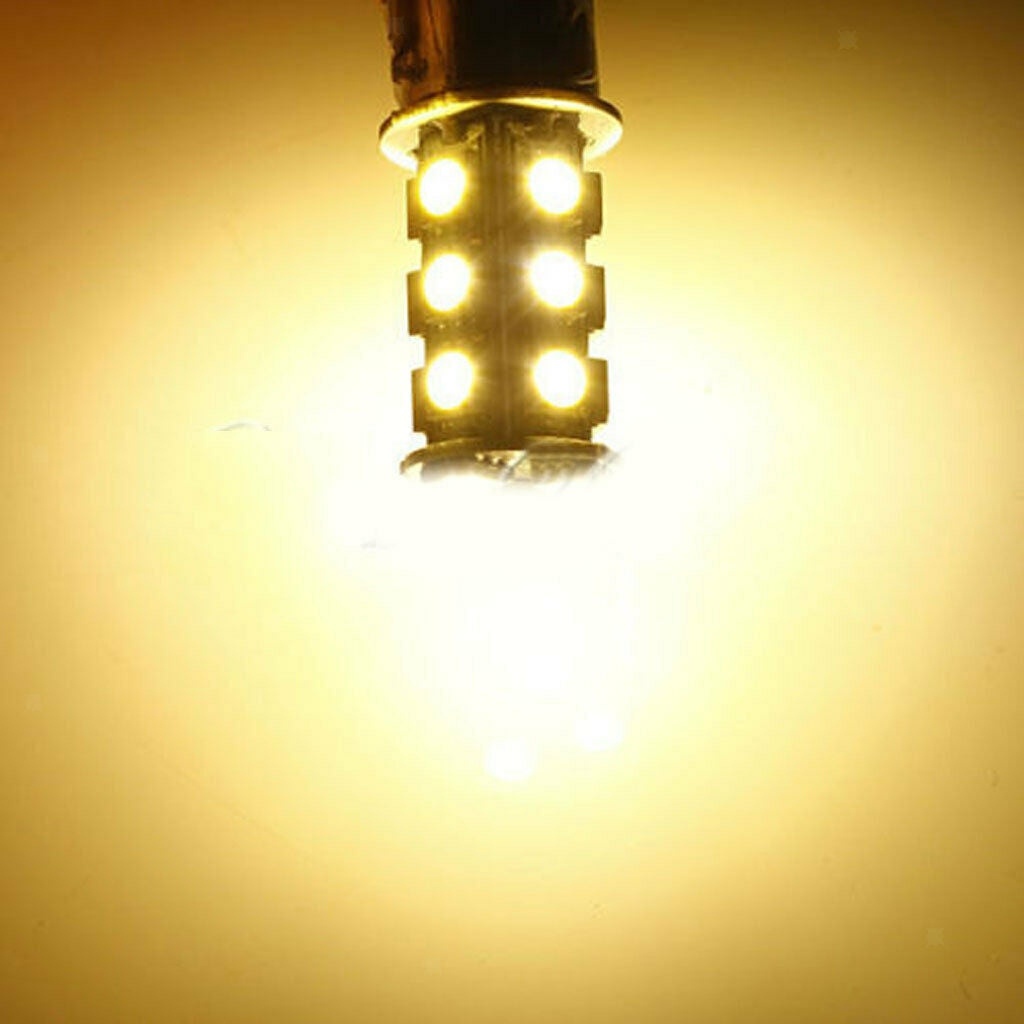 Set of 10 Warm White 1156 BA15S 18-SMD 5050 Car LED Bulbs Backup Reverse Trailer