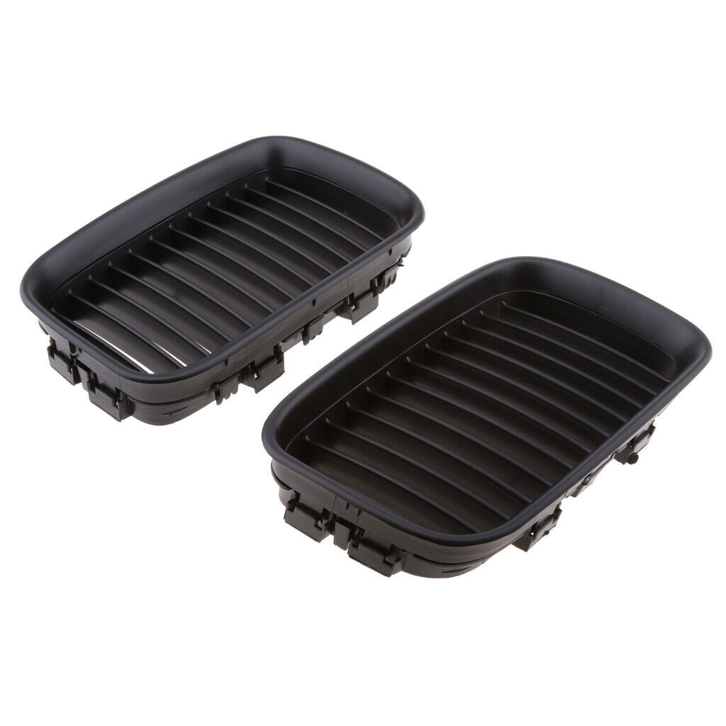 2 Pieces Sport Style Front Bumper Hood Grill Grilles For BMW E36 1992-1996